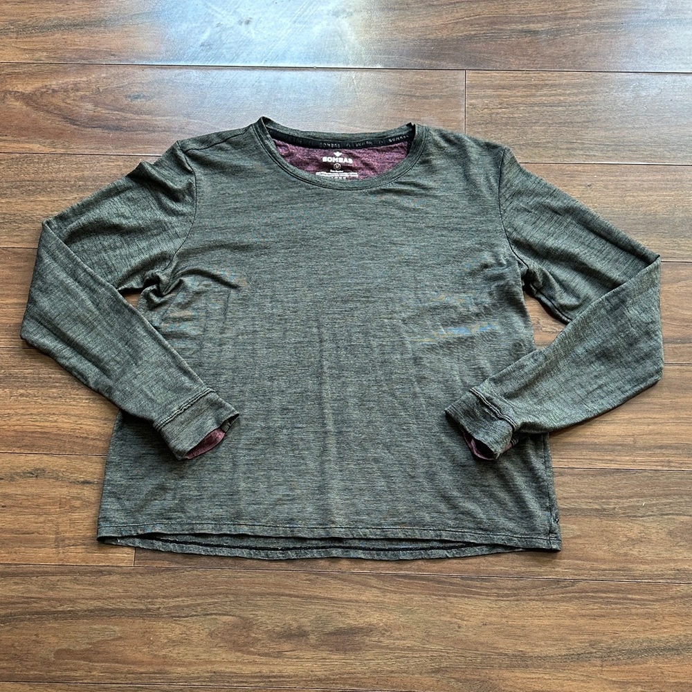 Bombas Women's Merino Wool Blend Crew Neck Long Sleeve T-Shirt